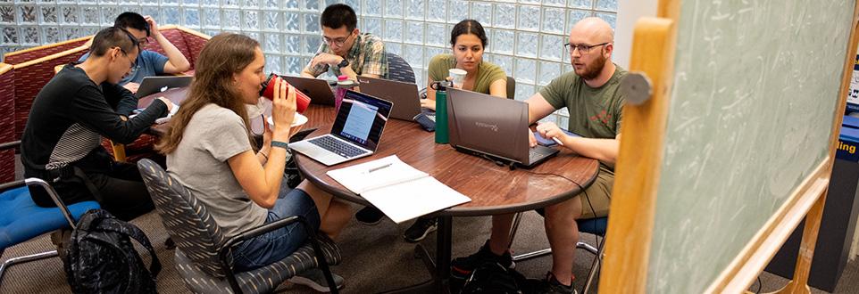 Students working together at a table