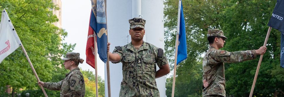 U-M Veterans Week flag raising ceremony